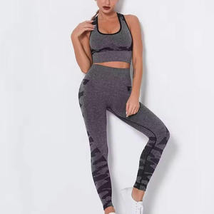 Ropa Deportiva al por Mayor para Gimnasio, Conjuntos de 2 Piezas para Mujer, Chaquetas de Yoga, Leggings de Entrenamiento, Secado Rápido, Transpirables, para Verano - Product Image 3