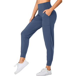 Pantalon cargo ample en molleton pour femme, taille haute, coupe décontractée, avec logo en silicone et bande latérale, idéal pour l'été - Product Image 4