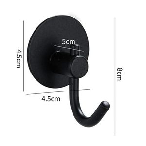 Self <b>Adhesive</b> Stainless Steel <b>Hooks</b> Black Color Wall Hanging for Bathroom Towel <b>Hooks</b> Stick for Bathroom Bathroom Towel Hanging - Product Image 2
