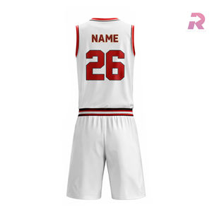 Maillot et uniforme de basketball personnalisés en sublimation respirante, grande taille, 100 % polyester, coupe athlétique - Product Image 3