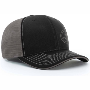 Gorra Trucker Snapback Premium Personalizada de 6 Paneles – Gorra Híbrida Estructurada de Malla de Rendimiento Gris y Sarga de Poliéster - Product Image 4