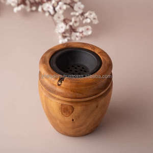 Brûleur d'encens arabe Oud en bois de santal fait à la main porte-bakhoor pour parfum et décoration d'intérieur religieux - Product Image 5