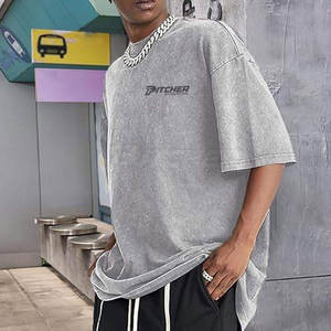 Camiseta de Hombre con Lavado Ácido, Textura Única, Material Suave, Cómoda, Estilo Urbano, Nueva Llegada - Product Image 3