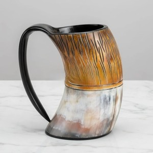 Vaso de Cuerno Hecho a Mano, Taza Natural para Beber, Vajilla Tradicional - Product Image 2