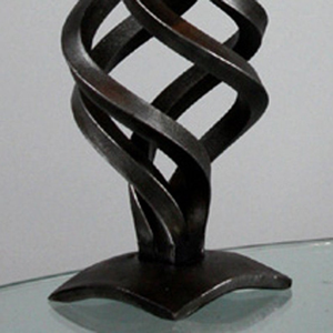 Durable <b>Black</b> Iron Handmade Natural <b>Candlestick</b> Holder Bharat Brass Copper Industries for Home Office Garden Christmas Easter - Product Image 3