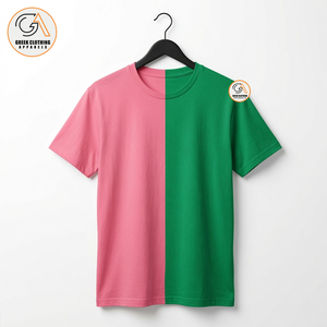 เสื้อยืดผู้หญิงสีชมพูเขียว แบรนด์ Greek Clothing Apparel คอกลม แขนสั้น ทรงปกติ ผ้าฝ้าย 100% เป็นมิตรกับสิ่งแวดล้อม ระบายอากาศได้ดี มีโลโก้ - Product Image 1