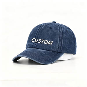 Cotton Denim Baseball Cap Men <b>Women</b> Casual <b>Sun</b> Classic Adjustable Plain Outdoor Activities Custom Embroidery 3D Logo Curved Brim - Product Image 4