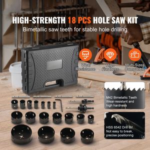 Set di 18 Lame Bimetalliche M42 per Foratrice e 6 Punte da Trapano, 3/4-4 1/2 Pollici, con 1 Chiave Esagonale, Misure per Uso Generale - Product Image 2