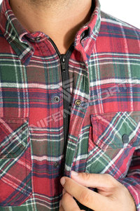 Chemises en Kevlar personnalisées de haute qualité pour moto, en flanelle à carreaux 100% coton, pour hommes - Product Image 4