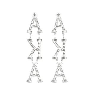 Pendientes Largos Rosa Verde para Mujer, Joyería de Moda, Diseño de Letras de Cristal, Pendientes Elegantes, Accesorio de Regalo para Fiestas y Uso Diario - Product Image 2