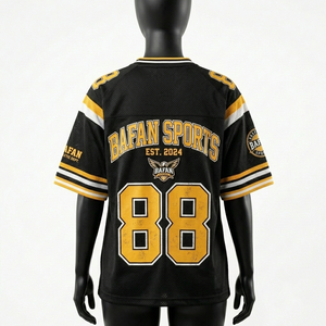 Maillot de football personnalisé pour femmes, 180 micro-mesh respirant en polyester, noir, or, blanc, panneaux de manches contrastés, maillot de football pour femmes - Product Image 4