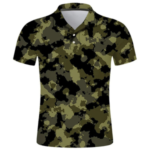 Camisa de Manga Corta para Hombre, Estampado de Camuflaje, Algodón, Cuello Clásico, Transpirable, Corte Regular, para Todas las Temporadas - Product Image 1