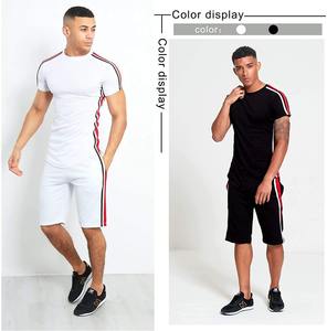 Conjunto de Pantalones Cortos Deportivos de Verano para Hombre con Logotipo Personalizado, Transpirables, de Algodón, Conjunto Informal de Camiseta y Pantalones Cortos - Product Image 5