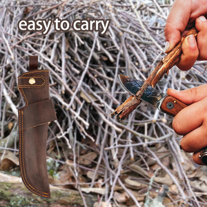 Leather Knife Sheath Belt with Zipper Closure Chef Knife Guard Anti-Theft Large Capacity Knife <b>Holster</b> EDC Belt - Product Image 6