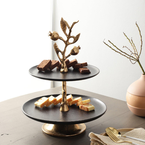 Exquisito Soporte Metálico para Servir Chocolate, Decorativo para Mesa, para Galletas, Dulces, Frutos Secos - Product Image 5