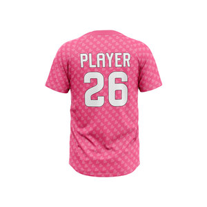 Custom Men's Digital Printed 2 Button Short Sleeve <b>Baseball</b> Jerseys Custom Team Name Logo 100% Breathable Polyester Quick Dry - Product Image 3