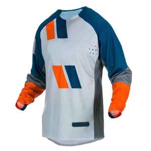 Jersey de Motocross de Manga Larga para Hombre, Blanco, Azul y Rojo, de Secado Rápido, Poliéster, para Carreras, para Todas las Temporadas - Product Image 6