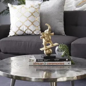 Figura de Pájaro de Aluminio Chapada en Oro Hecha a Mano de Primera Calidad, Decoración de Hogar de Lujo Moderna y Antigua, Escultura Pulida - Product Image 2