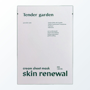 มาส์กหน้าเกาหลี K-Beauty Tender Garden Skin Renewal Cream Sheet Mask 1 แผ่น ผลิตในเกาหลี ผลิตภัณฑ์ดูแลผิว - Product Image 3