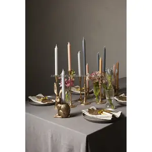 Candelabro de Metal Dorado de Diseño para un Estilo Interior Elegante, Candelabro de Metal Rústico Hecho a Mano, Forma Cálida, Zahid Exports - Product Image 1