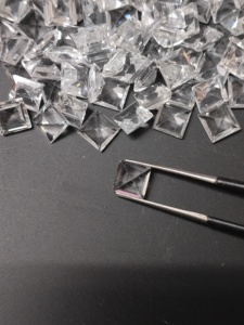 Topacio Blanco Natural de 7MM, Corte Cuadrado Escalonado, Gemas Sueltas de la Mejor Calidad para Joyería - Product Image 3