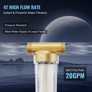 40 Micron + 30 Micron filtro Spin ad alta portata 4 T/H filtro per sedimenti per acqua di pozzo FNPT 3/4 "+ MNPT 1" acqua - Product Image 4