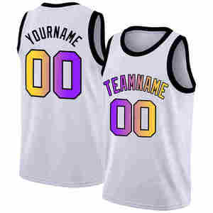 Maillot de basket personnalisé unisexe pour adulte, séchage rapide, respirant, en maille polyester, débardeur avec nom et numéro d'équipe - Product Image 1
