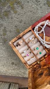 <b>Red</b> epoxy jewelry box <b>bracelet</b> holder jewelry organizer box jewelry box resin jewelry box rings box - Product Image 5
