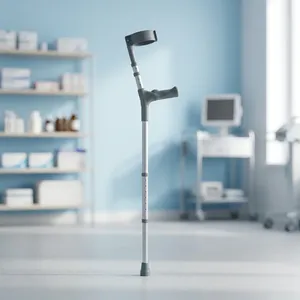 Béquille de coude réglable, légère et durable pour le soutien des fractures, aide à la marche pour les soins de santé, avec fonction de transport amovible et réglable en hauteur - Product Image 1