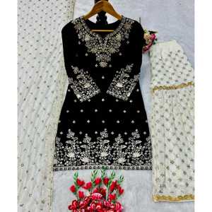 Ensemble haut, pantalon palazzo et dupatta pour femmes, pour les occasions spéciales - Product Image 3