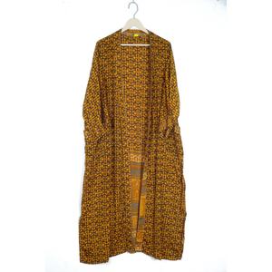 Kimono de Seda Vintage, Traje de Baño Japonés, Ropa de Dormir para Mujer, Kimono Sexy de Seda con Estampado Floral y Patchwork, Camisón Largo Maxi - Product Image 4