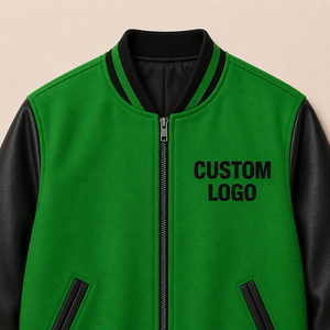 Veste universitaire sur mesure de haute qualité, respirante, pour hommes, avec manches en cuir, style streetwear, grande taille, logos personnalisés - Product Image 4