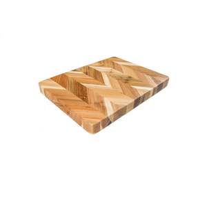 Planche à découper rectangulaire en bois Chevron Heritage - Passe au lave-vaisselle et facile à nettoyer - Product Image 1