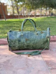 Latest Designer Crunch Leather <b>Luggage</b> Bags Multi Uses Handmade Bag Unisex Travel Bag <b>Big</b> Size Multi Use Stylish Duffel Bag - Product Image 5