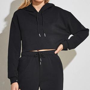 Sudadera Corta con Capucha para Mujer, 100% Algodón de Alta Calidad, Color Sólido, Personalizable con Logotipo Frontal, Ecológica - Product Image 2