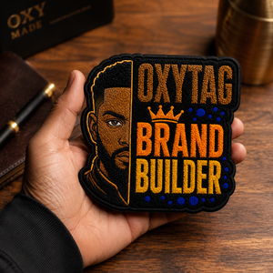 Parche Bordado Oxytag Brand Builder de Doble Cara para Coser, Parche de Tela de Forma Irregular, Precio al por Mayor Personalizado OEM 2026 de Una Sola Cara - Product Image 2