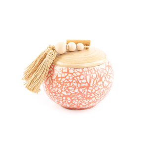 High Quality Eggshell Inlay Decorative Bamboo Storage <b>Boxes</b> Round Pot with Lid for Dried Food, <b>Sweets</b> from Vietnam - Product Image 2