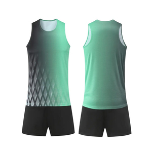 Conjunto de Uniforme Deportivo de Moda de Primera Calidad, Impreso, para Atletismo, MOQ Bajo de 20 Conjuntos, Material 100% Poliéster de Secado Rápido, Logotipo Personalizado - Product Image 1