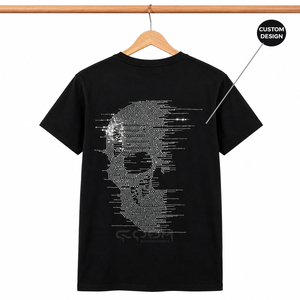 Cosh International OEM ODM T-shirt en coton noir premium pour homme avec motif crâne de cristal, style Hip Hop Streetwear, fournisseur en gros - Product Image 1