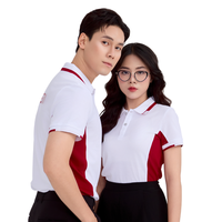 Polo de golf deux tons de qualité supérieure unisexe 220gsm séchage rapide évacuation de l'humidité broderie de logo personnalisé vente en gros et au détail