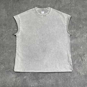 Débardeurs de sport sans manches à séchage rapide pour homme, coupe ajustée, en coton, pour l'entraînement et la course, vente en gros - Product Image 2
