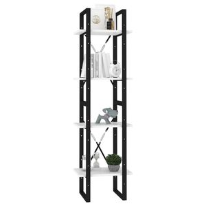 Libreria in legno ingegnerizzato bianco a 4 livelli 15.7 mobile libro a 4 livelli "x 11.8" x 55.1" - Product Image 4