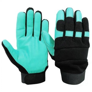 Guantes de Trabajo de Cuero Amarillo con Refuerzo de Palma Negra para Uso Táctico al Aire Libre, Equipo de Protección para Hombre - Product Image 6