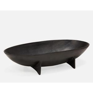 Bol à fruits sur piédestal, finition noire, style moderne, pour la décoration intérieure, vaisselle de salon, bols décoratifs. - Product Image 4