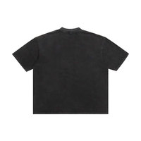 T-shirt ample pour homme, coupe courte, délavé à l'acide, imprimé personnalisé, en tissu tricoté, motif têtes de mort, style urbain haut de gamme, couleur personnalisable
