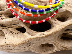 ชุดกำไลข้อมือลูกปัดหลากสีแบบยูนิเซ็กซ์ ทำด้วยมือ ปรับขนาดได้ กำไลมิตรภาพ สีสันตามสั่ง ของขวัญสุดหรู - Product Image 5