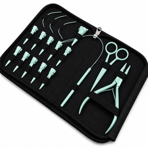 Kit d'outils pour extensions capillaires en gros, qualité chirurgicale, 100 % acier inoxydable, extensions capillaires professionnelles à micro-perles et bandes adhésives - Product Image 3