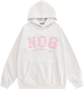 Sudadera con Capucha Extra Grande con Cierre, 100% Algodón Felpa, Estampado de Letras Rosadas, Unisex, Casual, Ropa de Calle de Invierno, Servicio OEM - Product Image 1