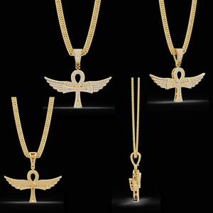 Wholesale Custom Iced Out Ankh <b>Cross</b> <b>Pendant</b> for Men 925 Sterling Silver VVS Moissanite Hip Hop Jewelry Egyptian <b>Cross</b> <b>Pendant</b> - Product Image 3