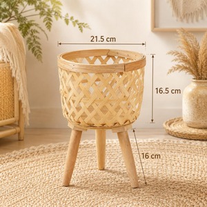 Premium Rattan Planter Suitable For Indoor Outdoor Plants Boho Home Decor And Stylish Woven <b>Pot</b> <b>Holder</b> Wholesale From India - Product Image 4